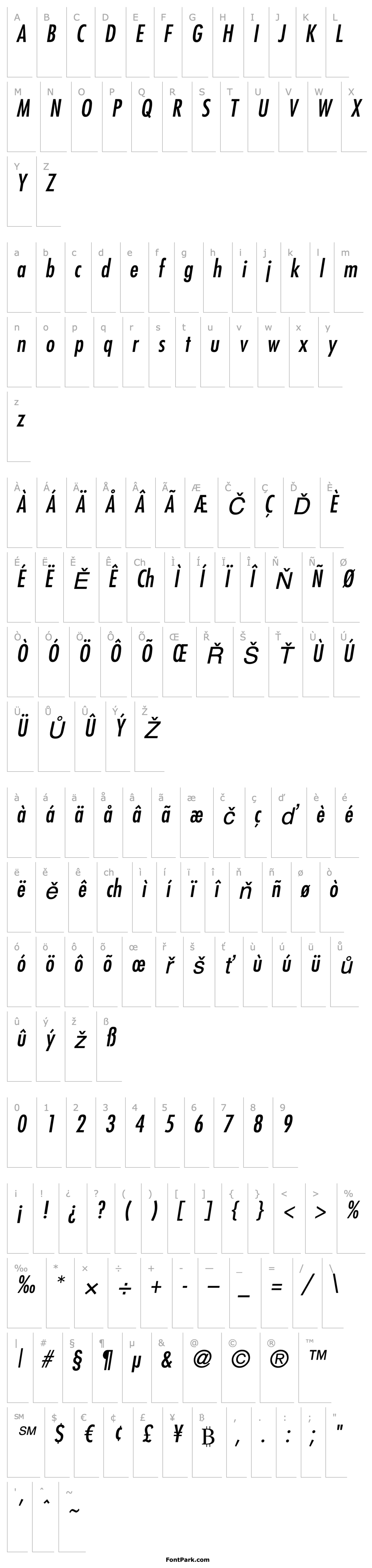 Overview Futura MdCn BT Italic