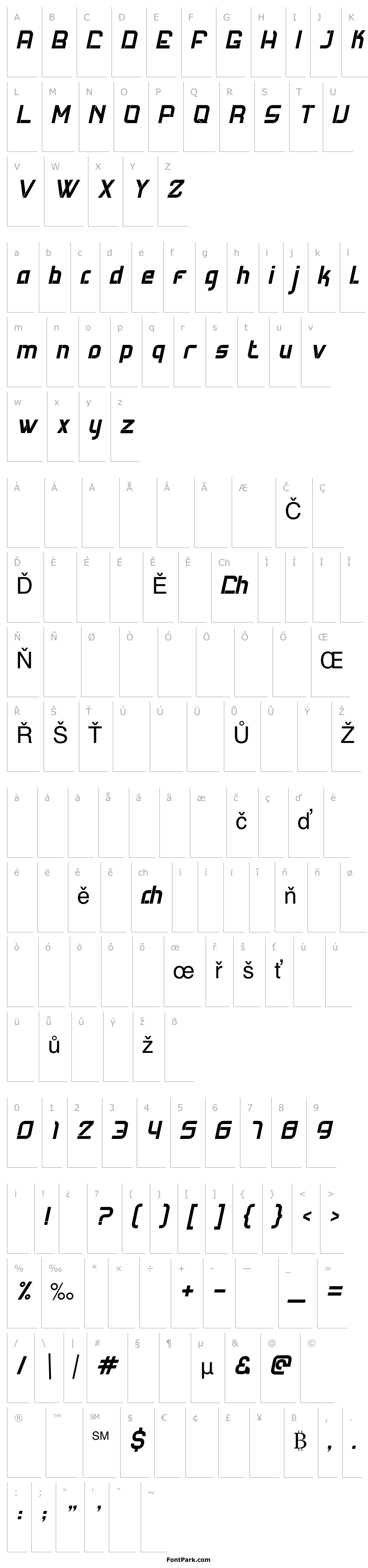 Overview Future Techno Italic