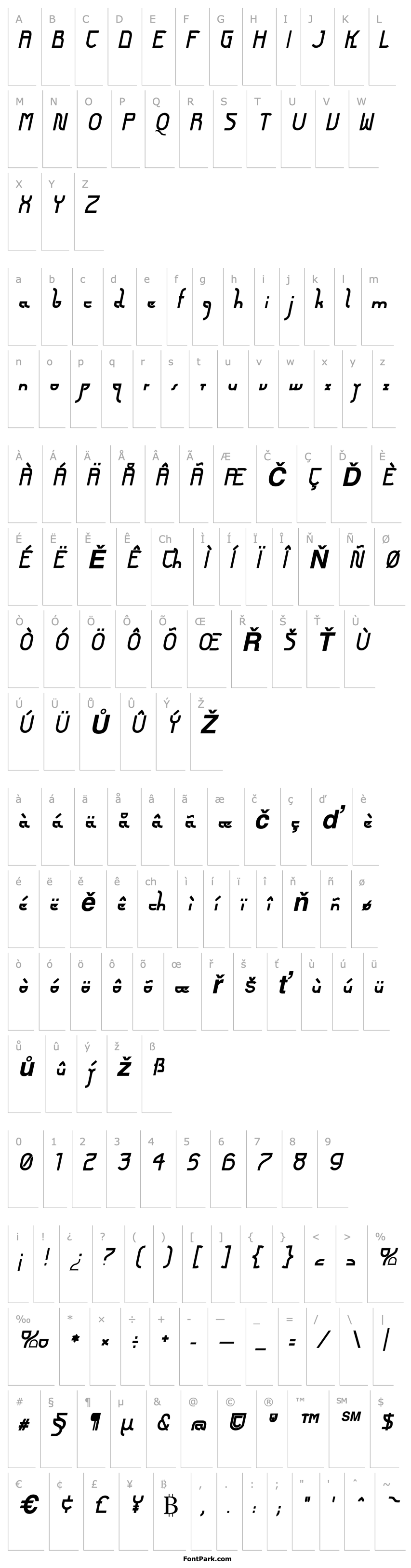 Overview Futurex Arthur Bold Italic