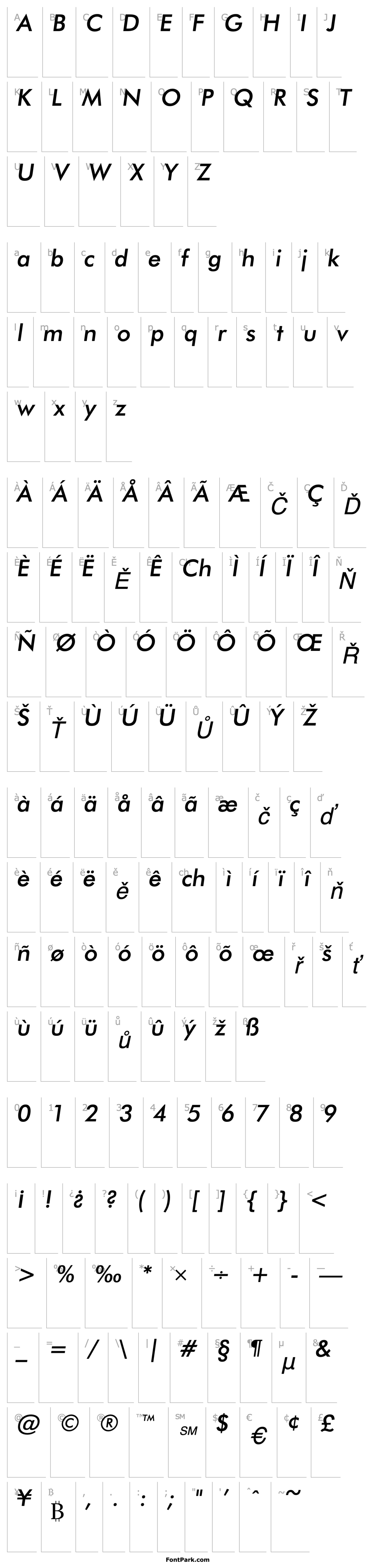 Overview Futuri Italic