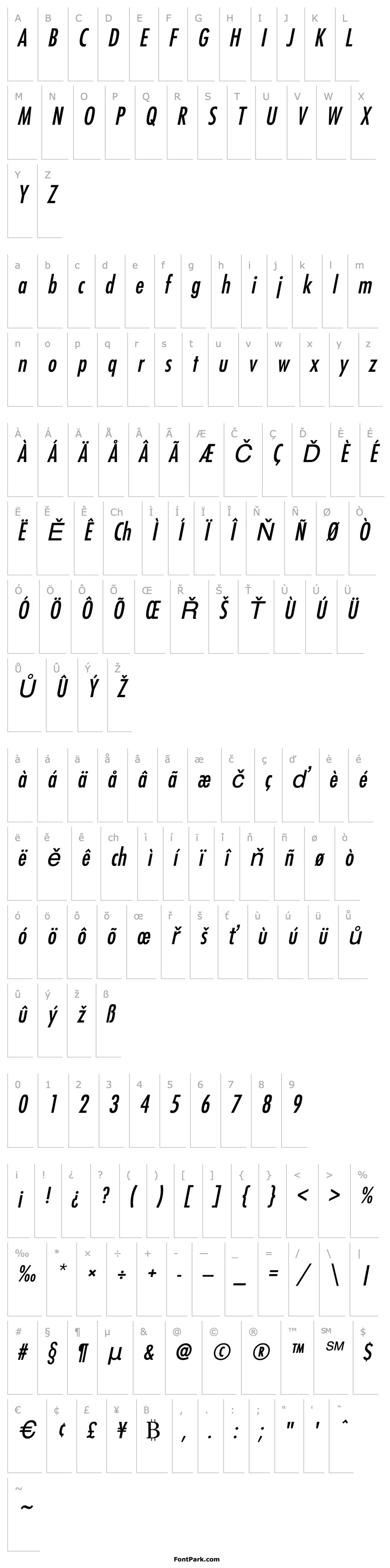 Overview FuturistCondensed Italic