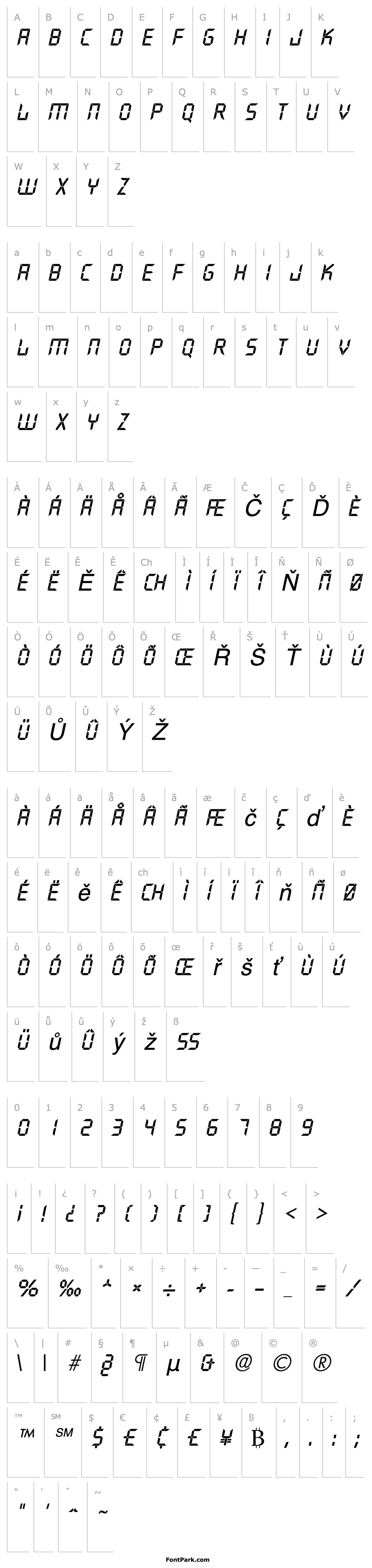 Overview FutyBecker-Italic