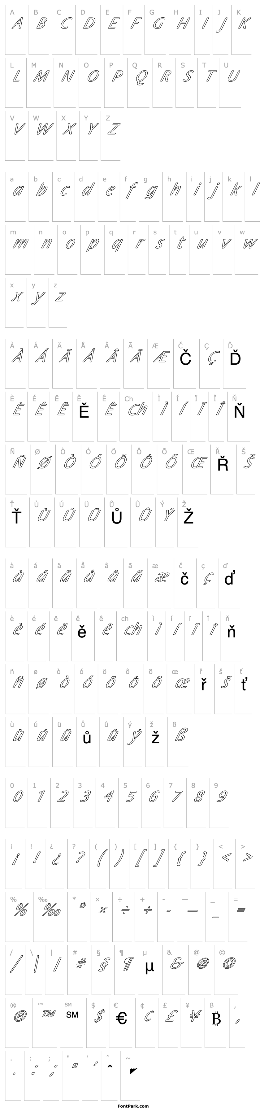 Přehled FZ BASIC 17 HOLLOW ITALIC