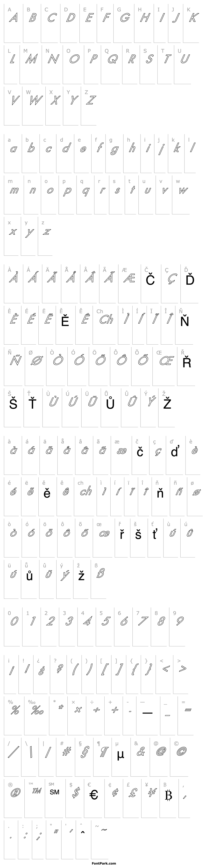 Přehled FZ BASIC 18 HOLLOW ITALIC