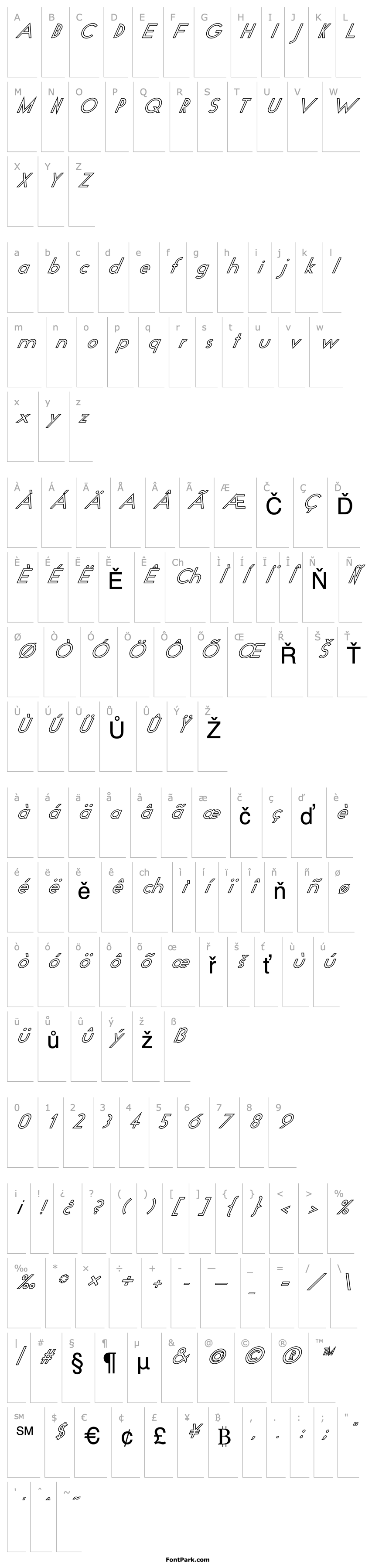 Overview FZ BASIC 19 HOLLOW ITALIC