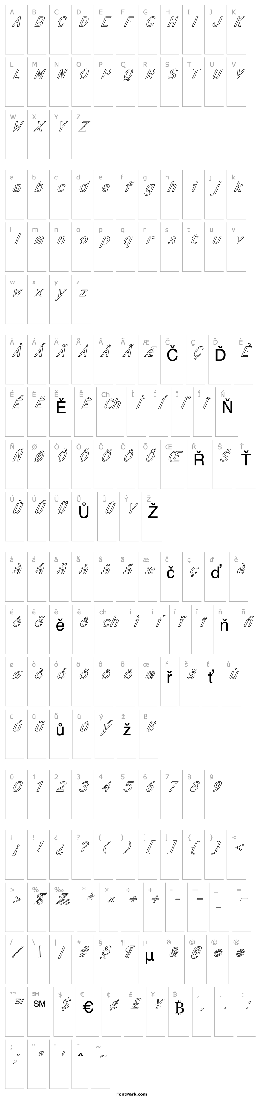 Přehled FZ BASIC 23 HOLLOW ITALIC