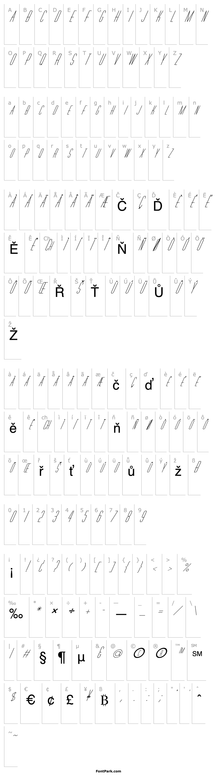 Přehled FZ BASIC 27 ITALIC