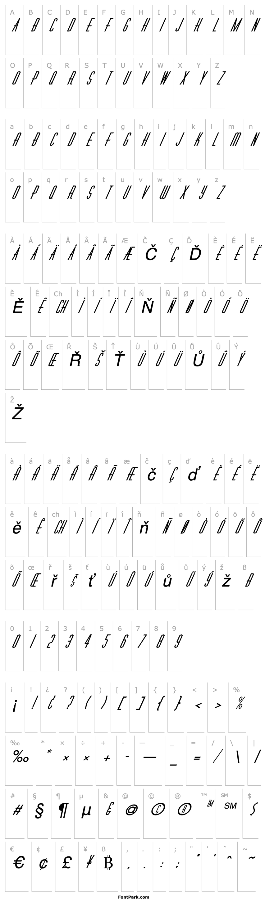 Přehled FZ BASIC 40 ITALIC