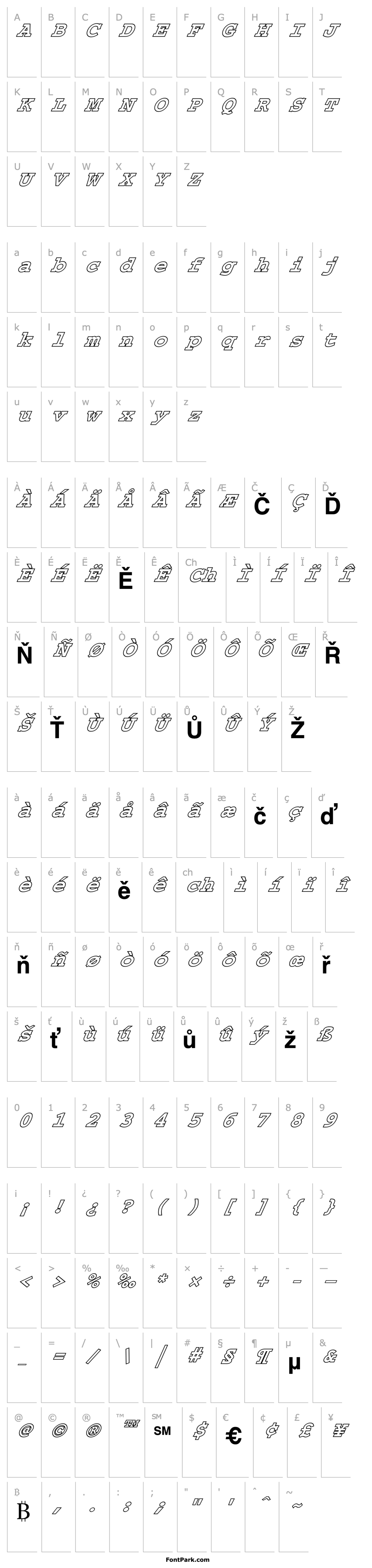 Overview FZ BASIC 54 HOLLOW ITALIC