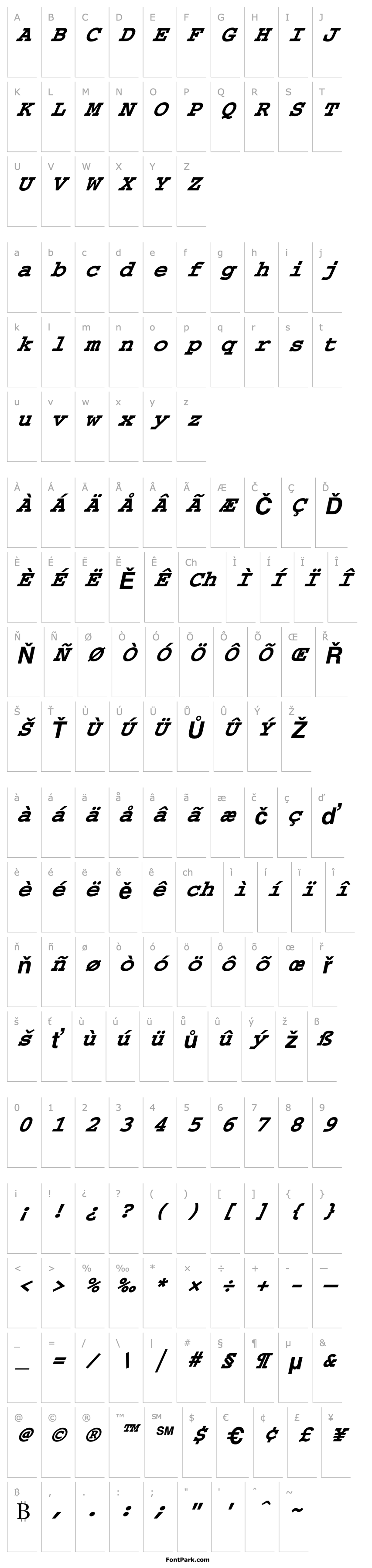 Přehled FZ BASIC 54 ITALIC