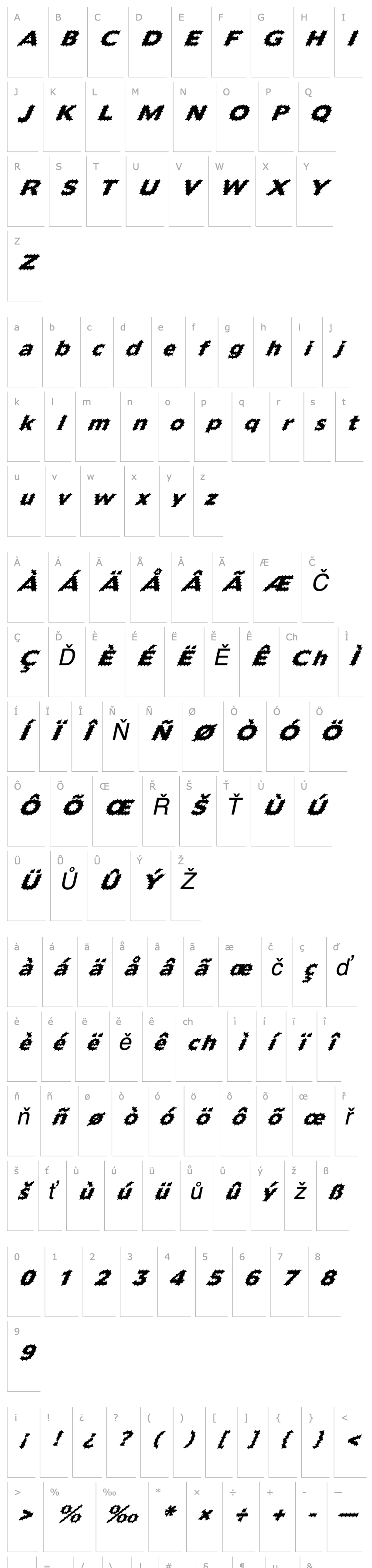 Overview FZ BASIC 55 SPIKED ITALIC