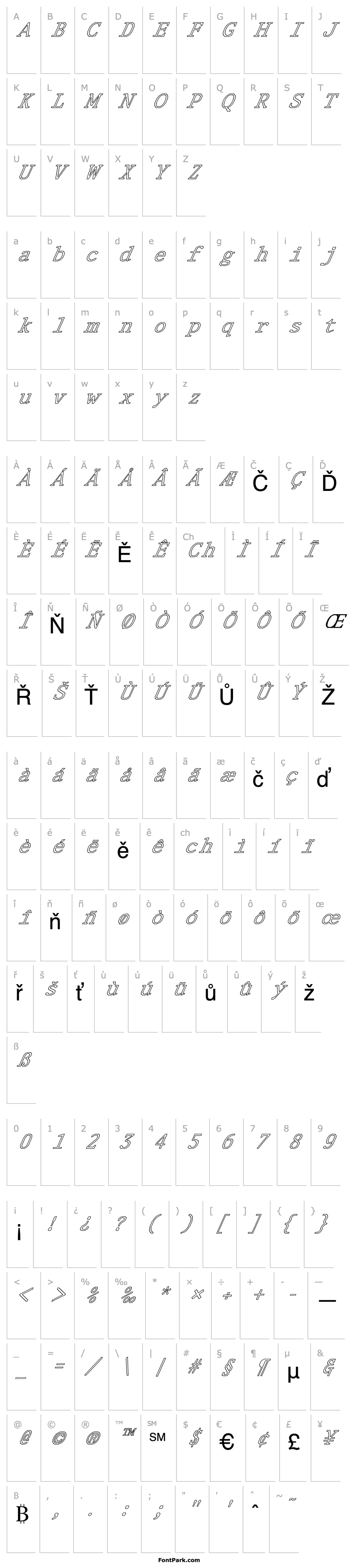 Overview FZ DIGITAL 1 HOLLOW ITALIC