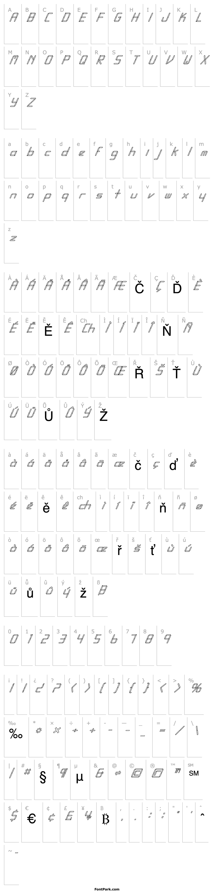 Přehled FZ DIGITAL 10 HOLLOW ITALIC