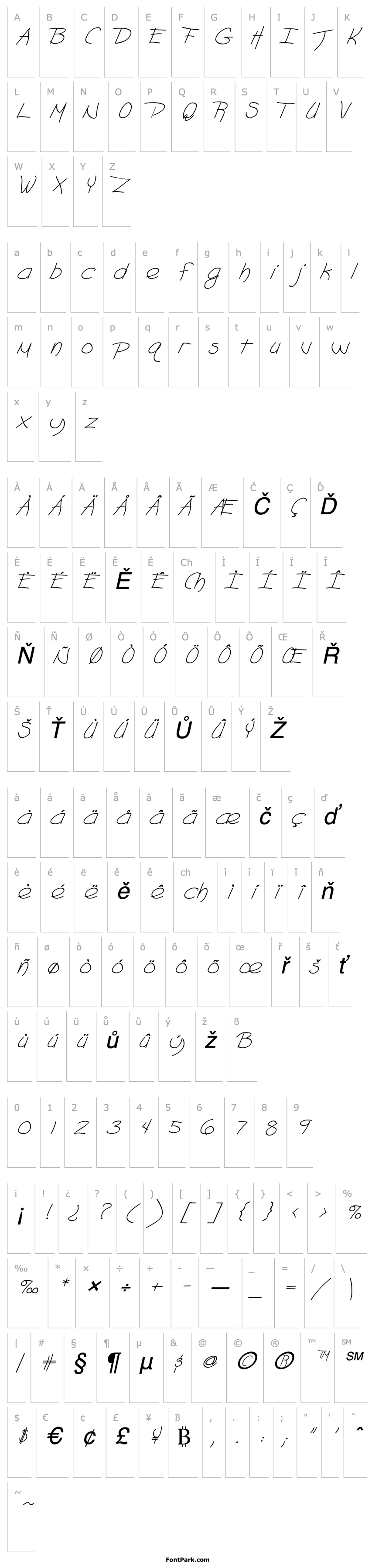 Overview FZ HAND 18 ITALIC