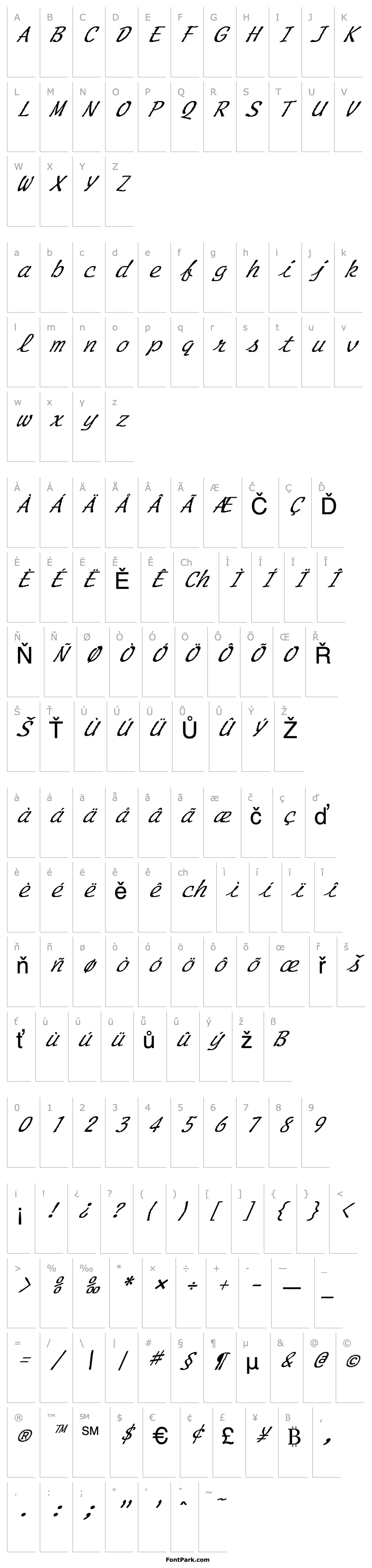 Přehled FZ HAND 20 ITALIC