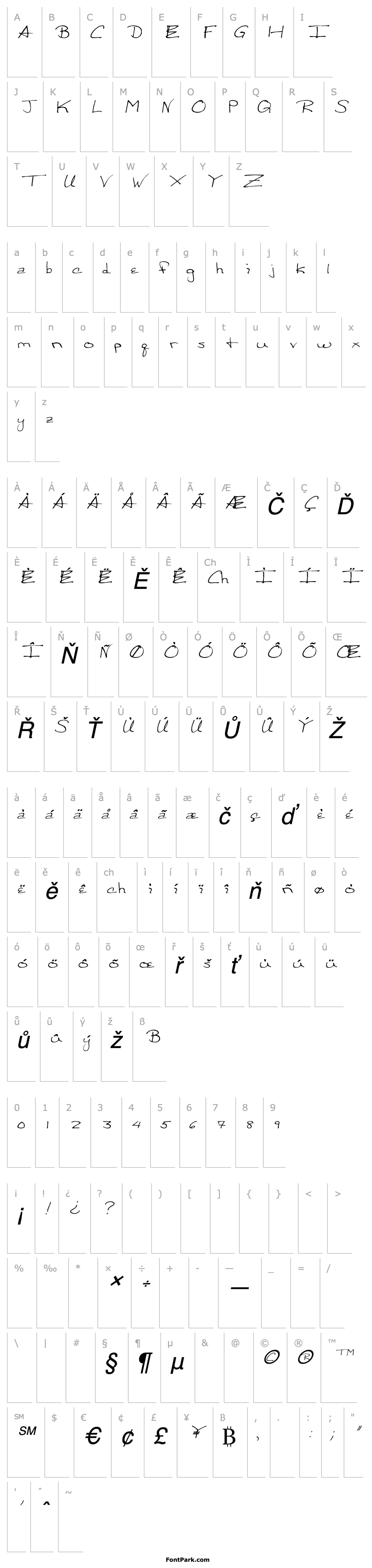 Přehled FZ HAND 24 ITALIC