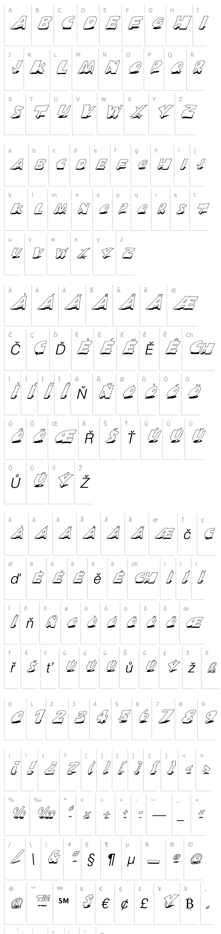 Overview FZ JAZZY 10 SHADOW ITALIC