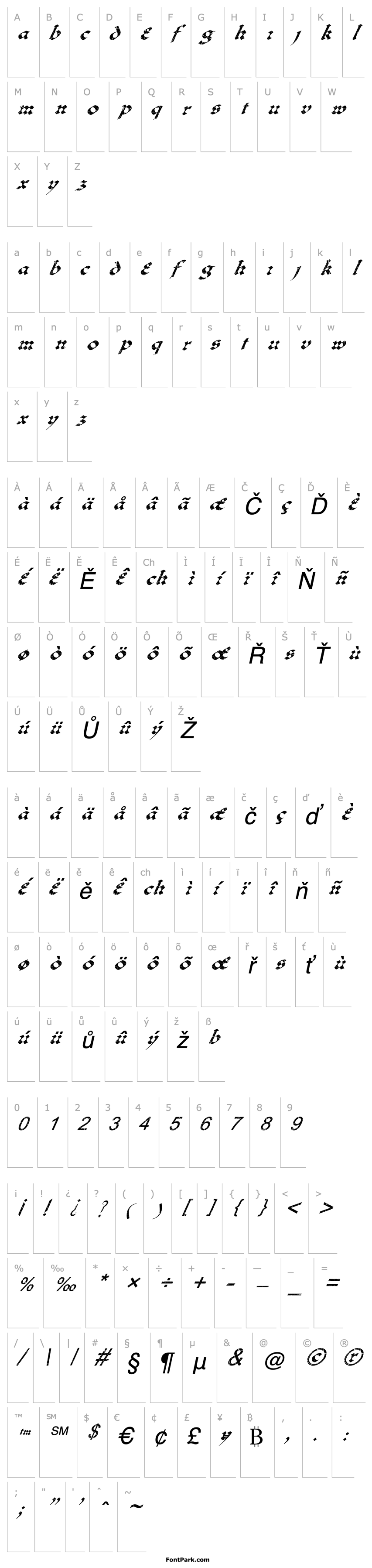 Overview FZ JAZZY 33 CRACKED ITALIC