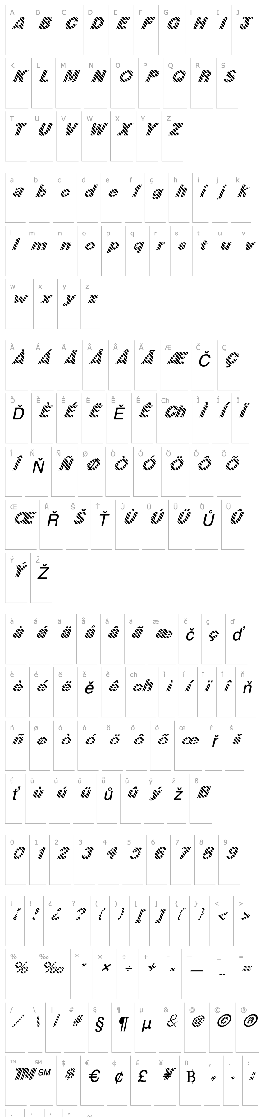 Overview FZ JAZZY 36 STRIPED ITALIC