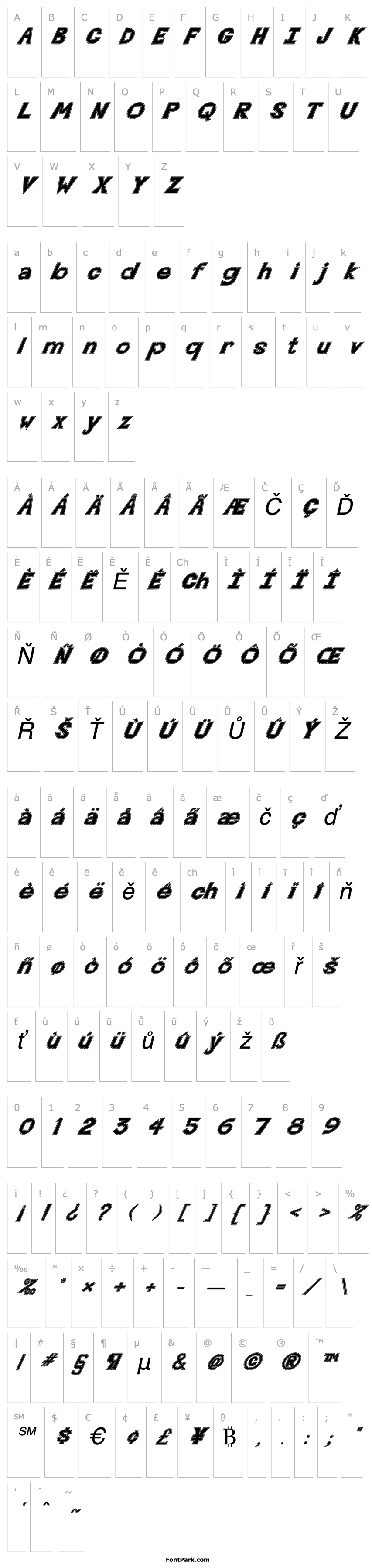 Přehled FZ JAZZY 7 CONTOUR ITALIC