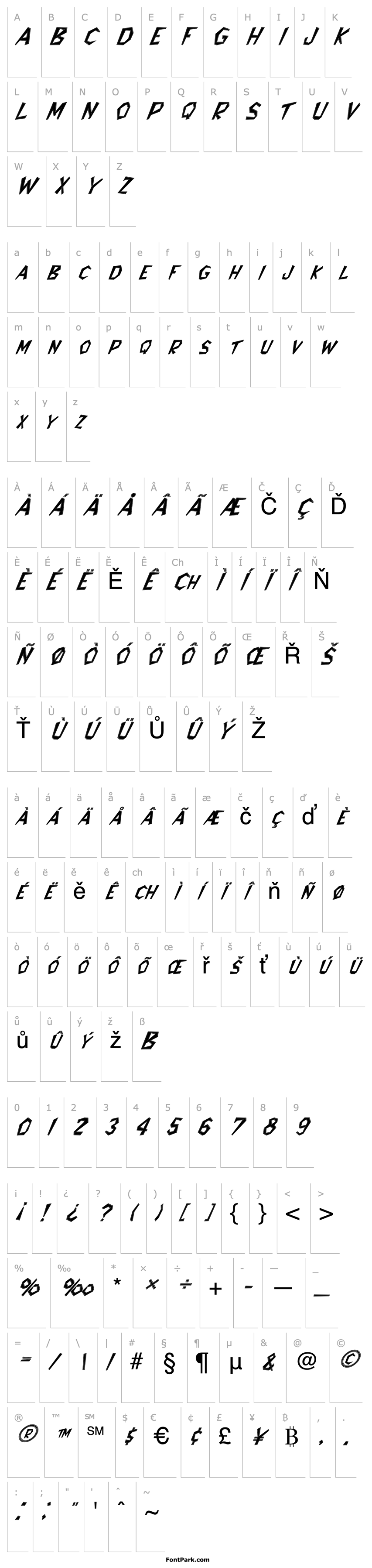 Přehled FZ JAZZY 8 CONTOUR ITALIC