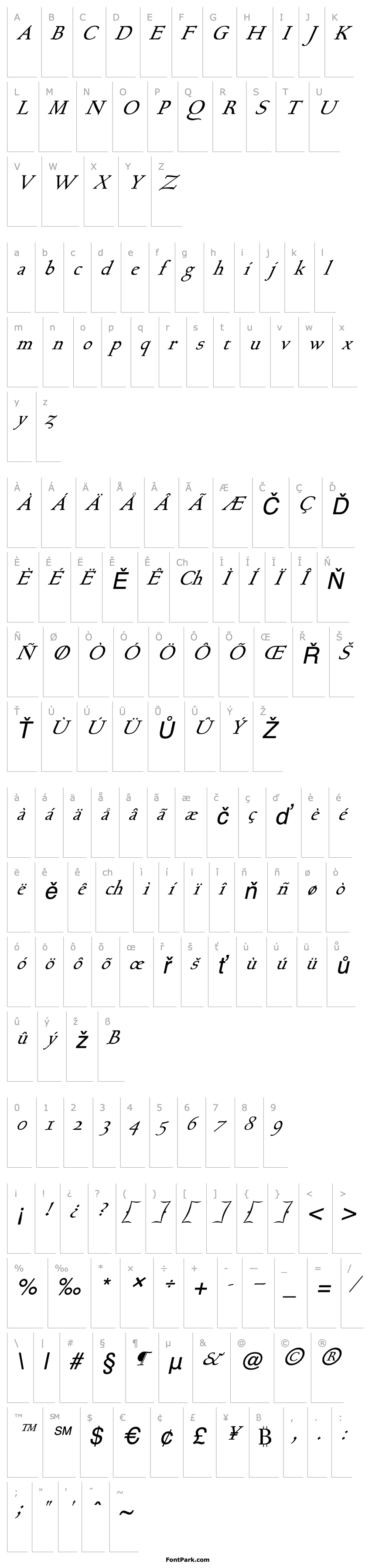 Overview FZ ROMAN 17 ITALIC