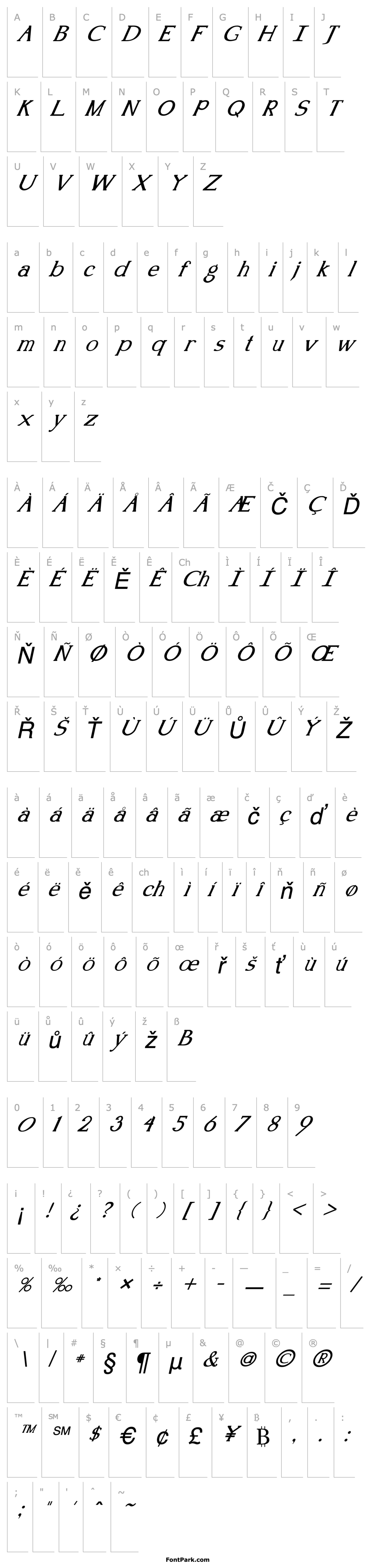 Overview FZ ROMAN 18 ITALIC