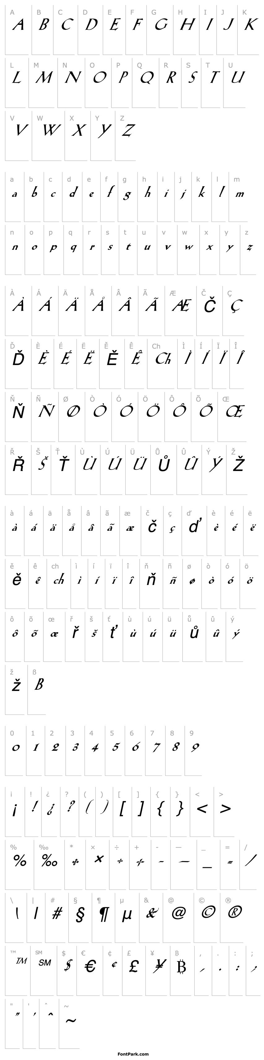 Overview FZ ROMAN 19 ITALIC