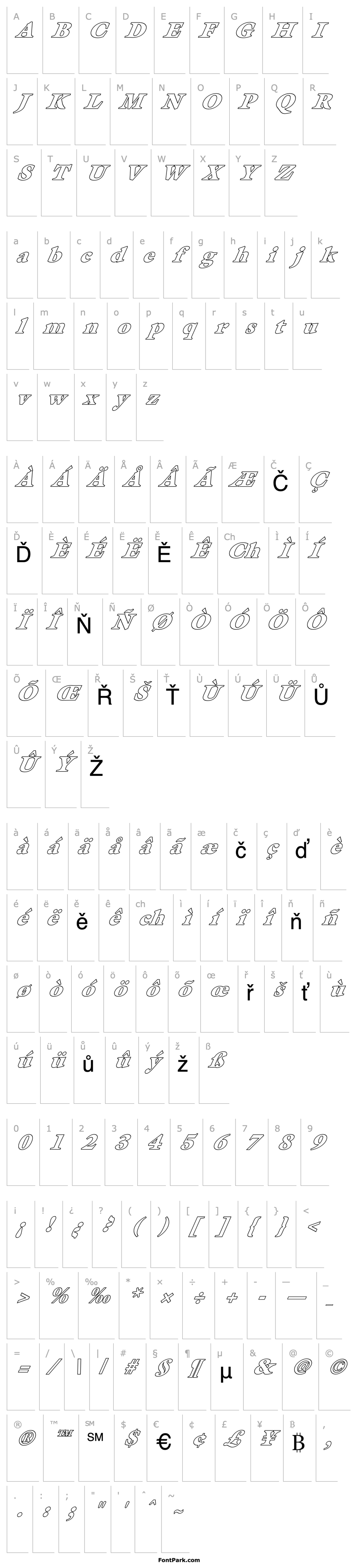 Overview FZ ROMAN 26 HOLLOW ITALIC