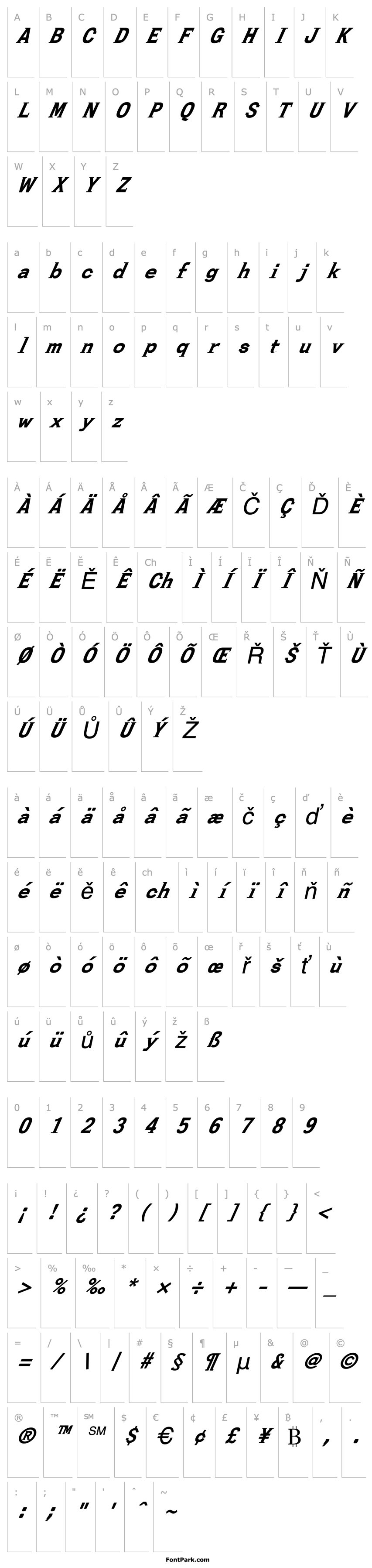 Overview FZ ROMAN 27 ITALIC