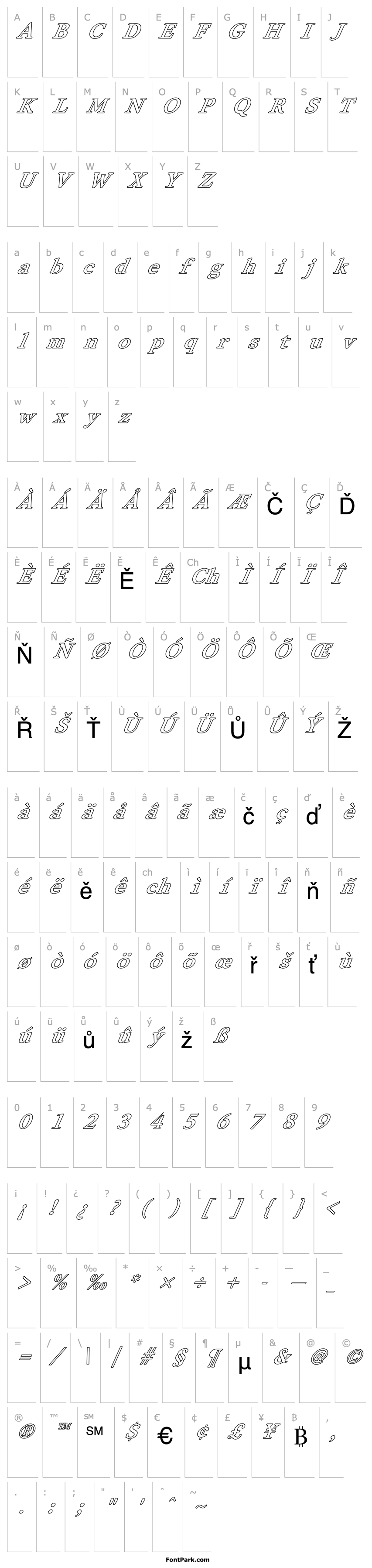 Přehled FZ ROMAN 28 HOLLOW ITALIC