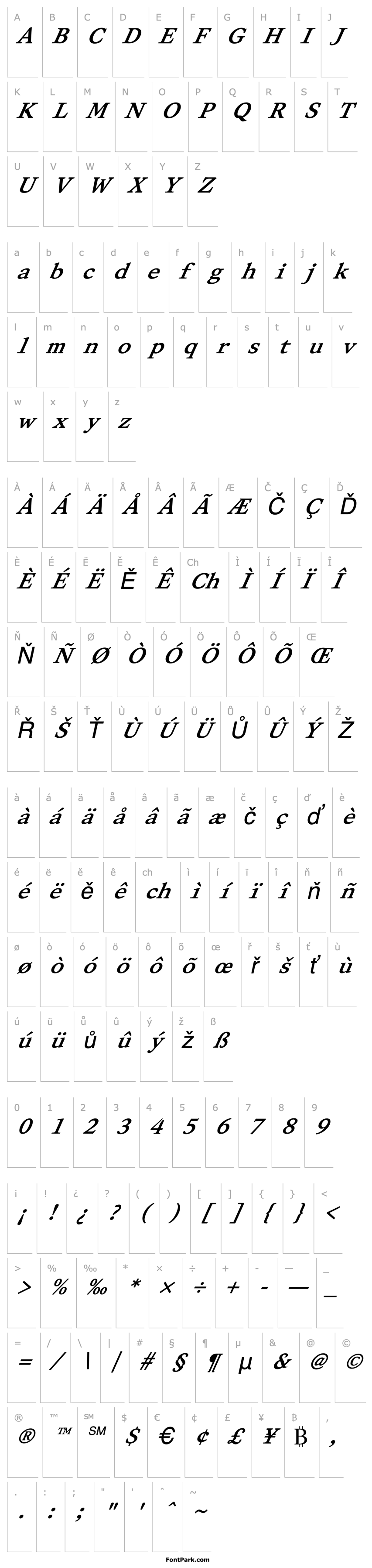 Overview FZ ROMAN 28 ITALIC