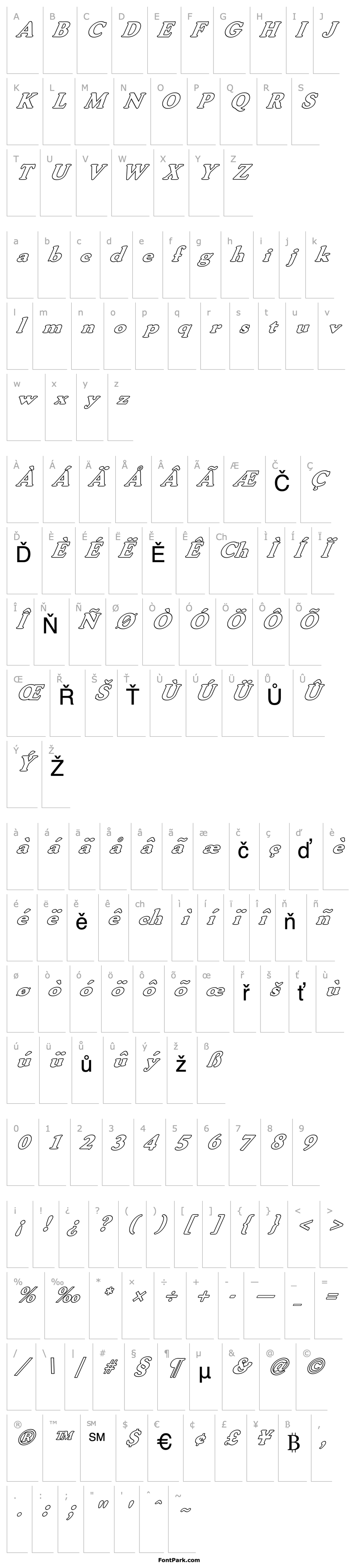 Přehled FZ ROMAN 30 HOLLOW ITALIC