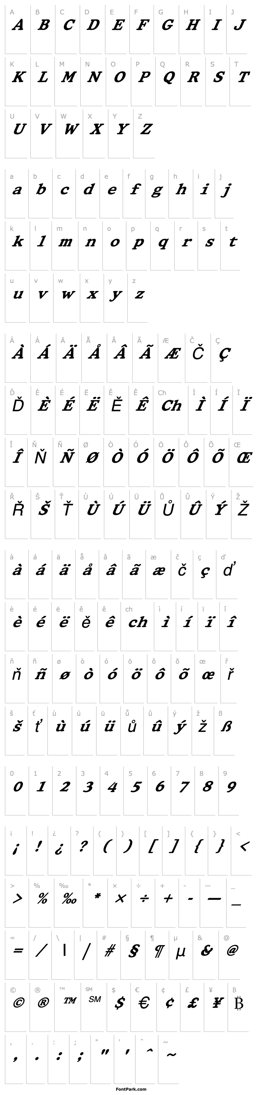 Overview FZ ROMAN 32 ITALIC