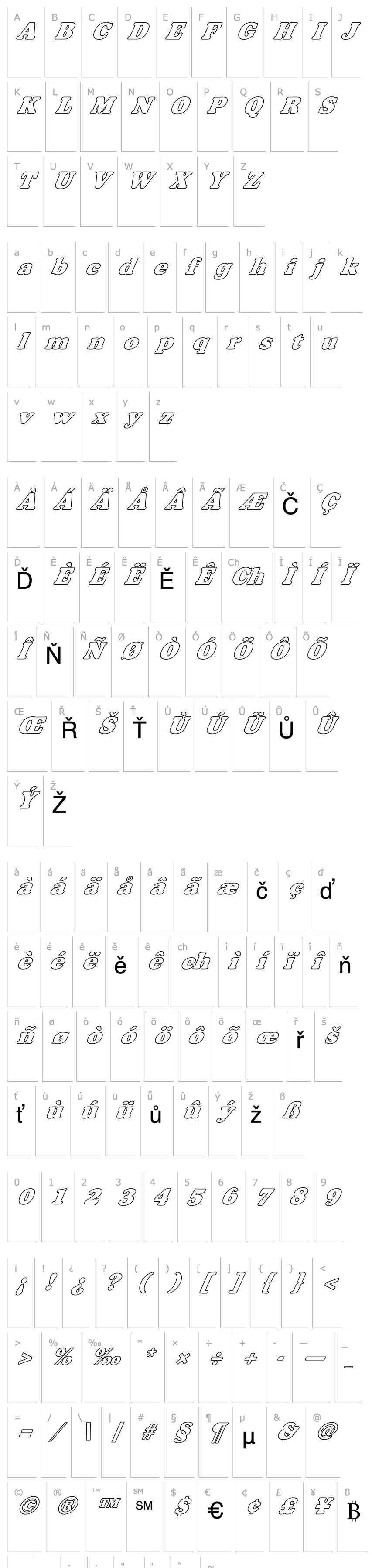 Přehled FZ ROMAN 35 HOLLOW ITALIC