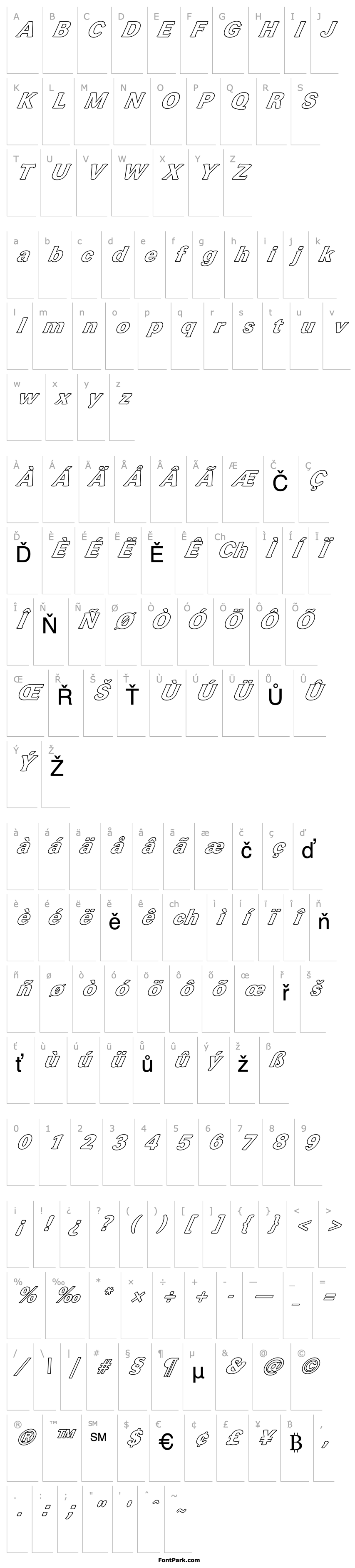 Overview FZ ROMAN 37 HOLLOW ITALIC