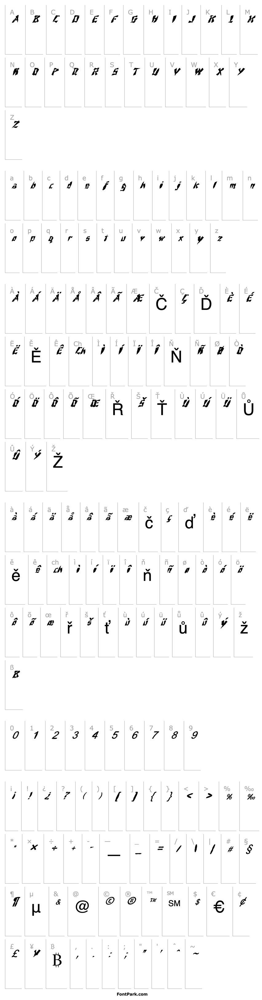 Overview FZ UNIQUE 21 MANGLED ITALIC