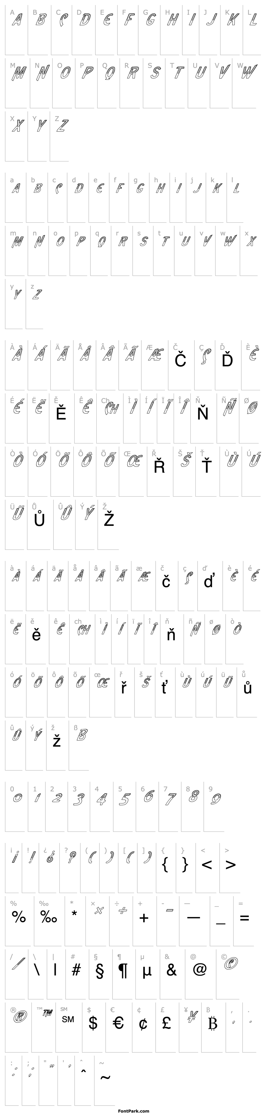 Overview FZ UNIQUE 4 HOLLOW ITALIC