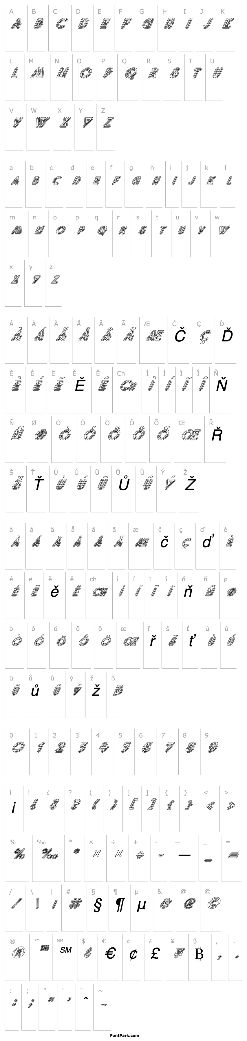 Overview FZ UNIQUE 40 HOLLOW ITALIC