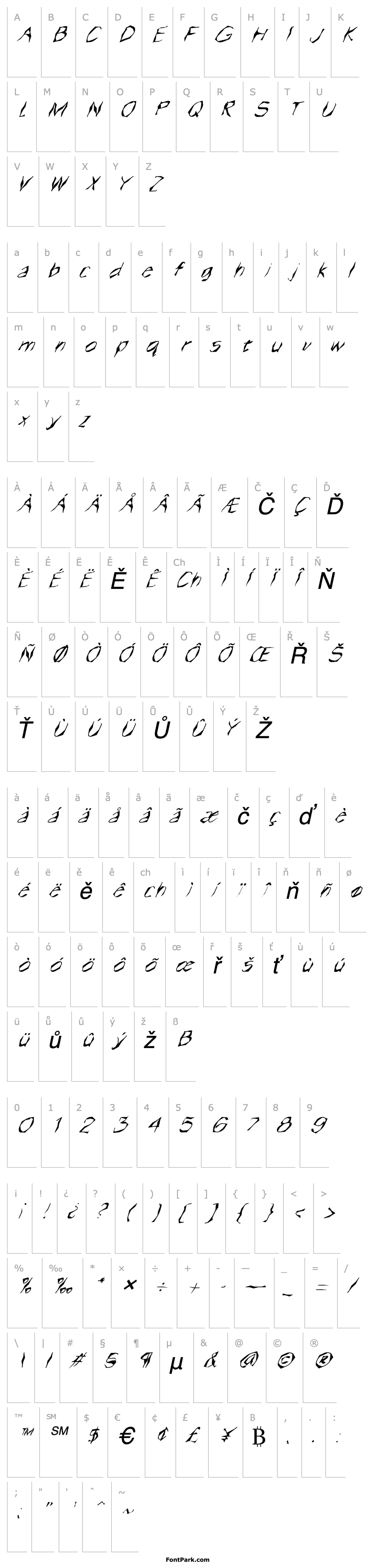 Overview FZ WACKY 14 ITALIC