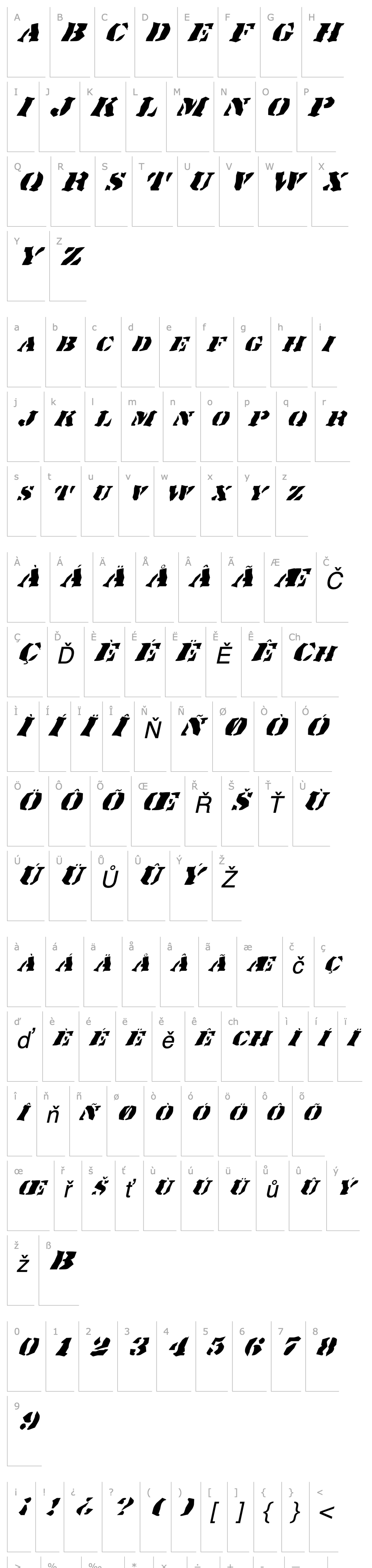 Overview FZ WACKY 17 ITALIC