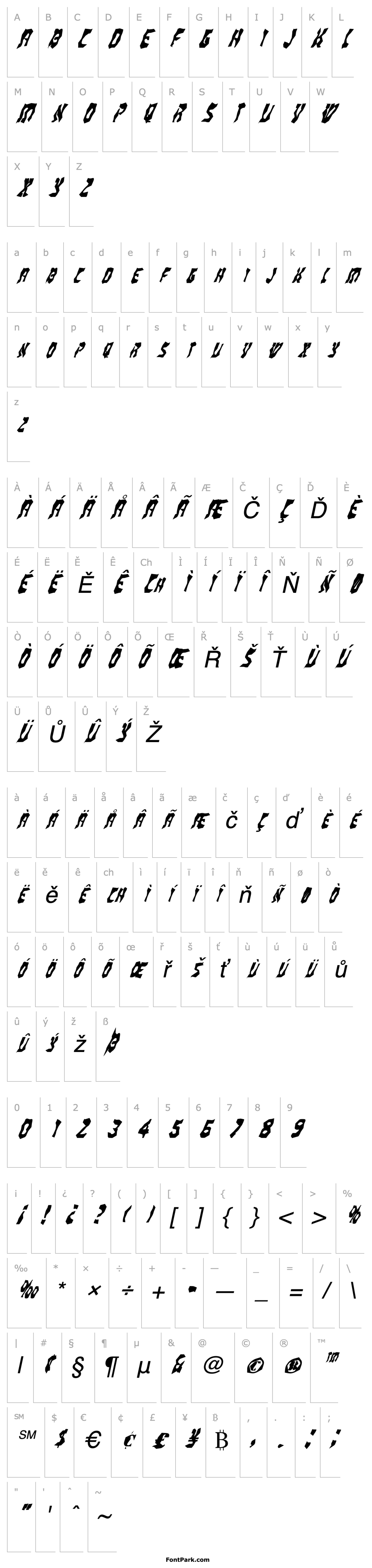 Overview FZ WACKY 20 ITALIC