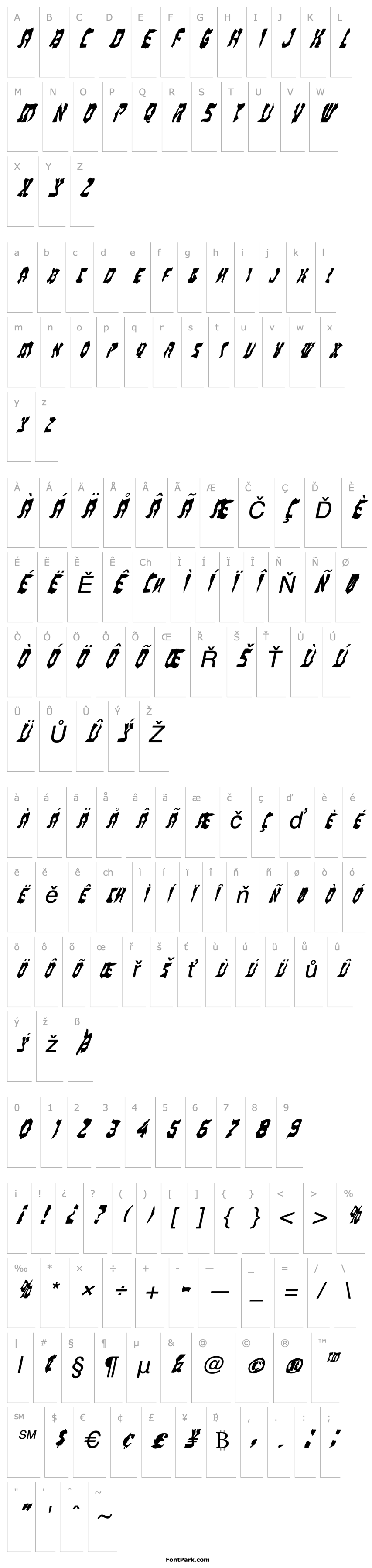 Overview FZ WACKY 22 ITALIC