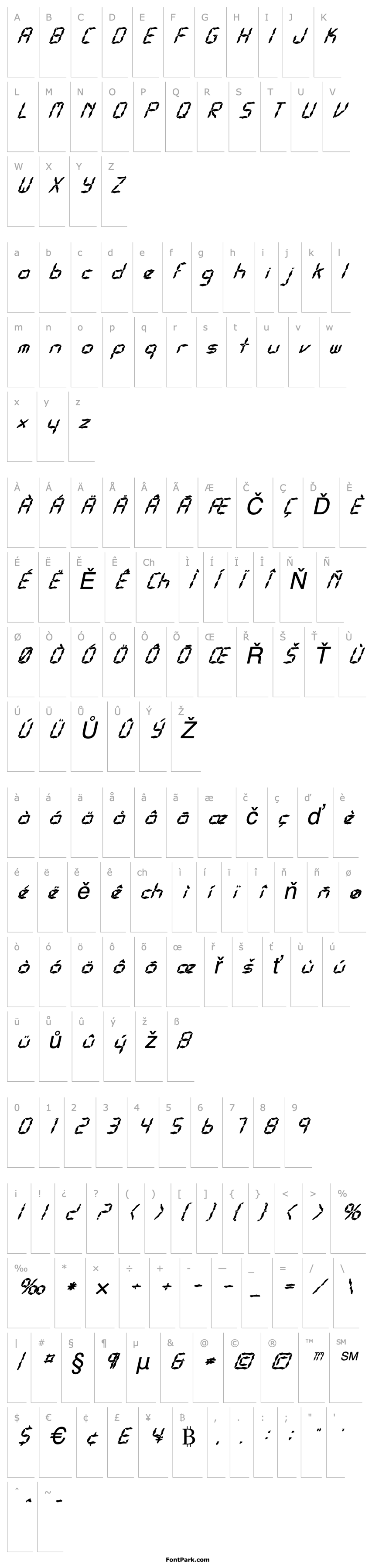 Overview FZ WACKY 32 ITALIC