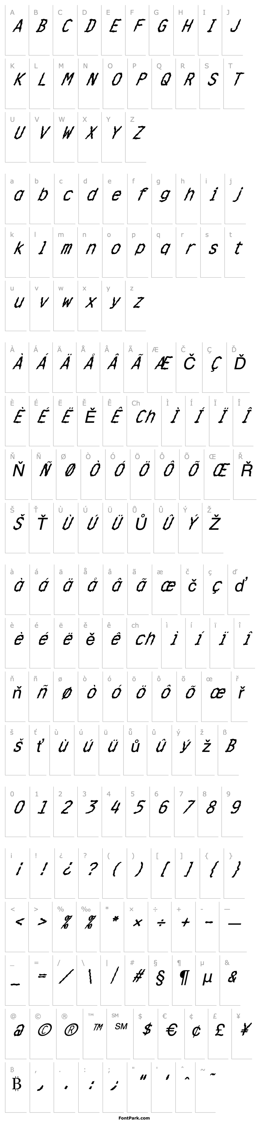 Overview FZ WACKY 36 ITALIC