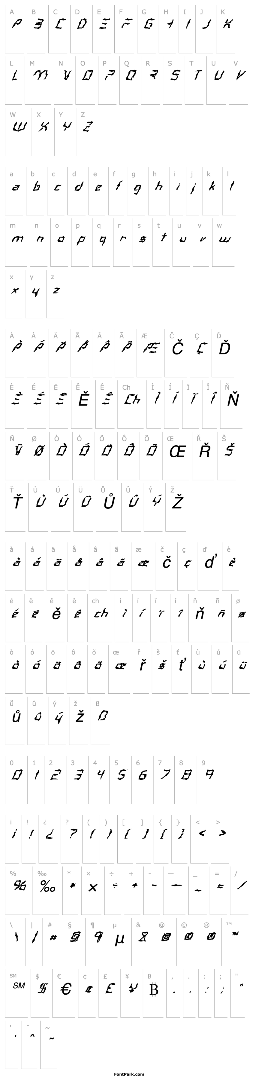 Overview FZ WACKY 38 ITALIC