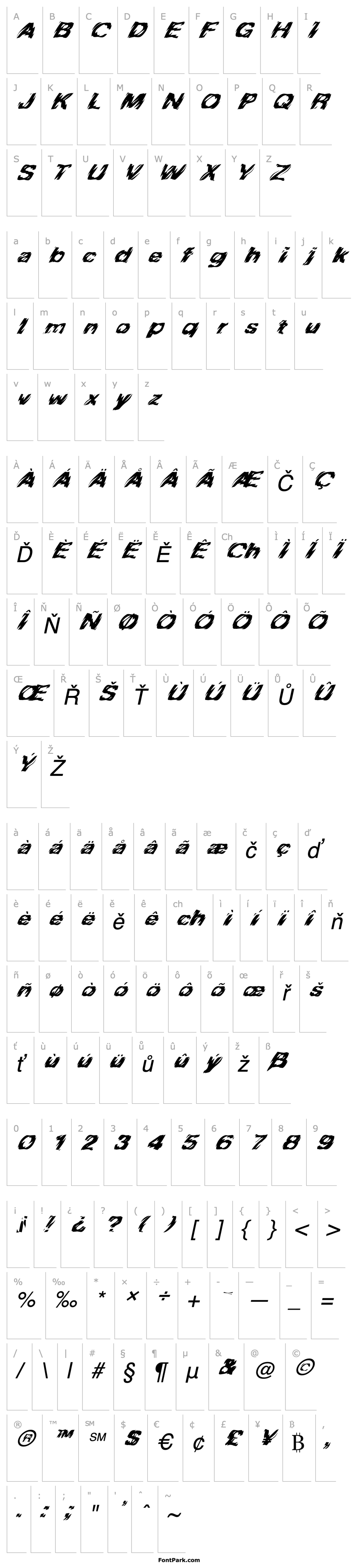 Overview FZ WARPED 10 ITALIC