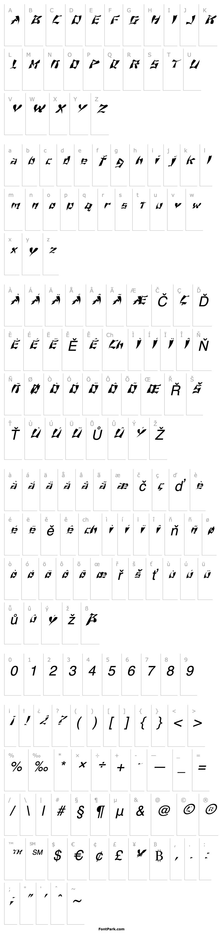 Overview FZ WARPED 11 ITALIC