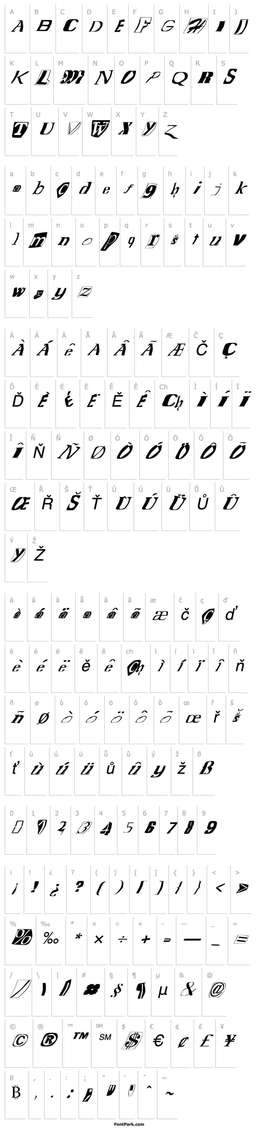 Overview FZ WARPED 15 ITALIC