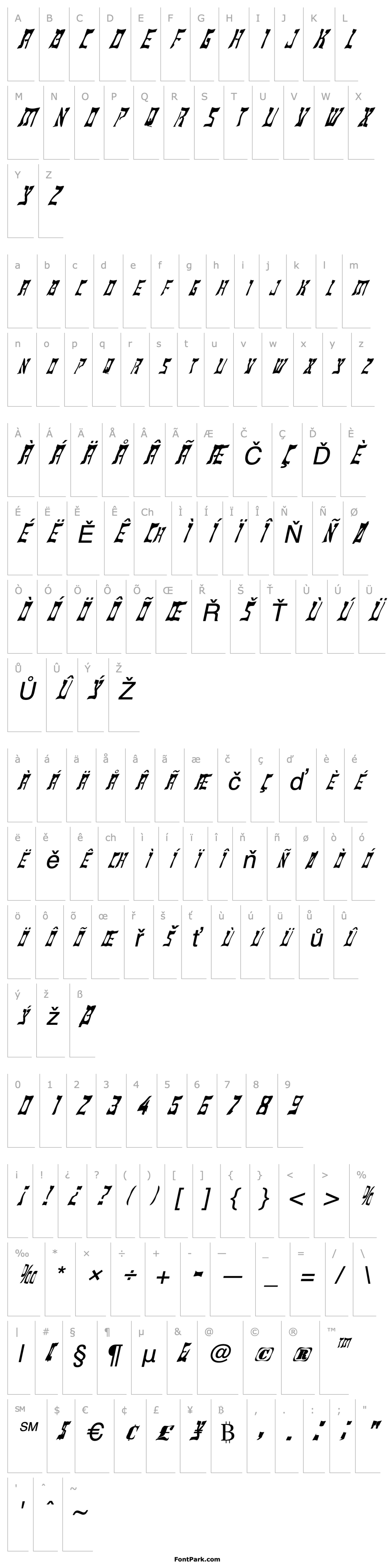 Overview FZ WARPED 18 ITALIC